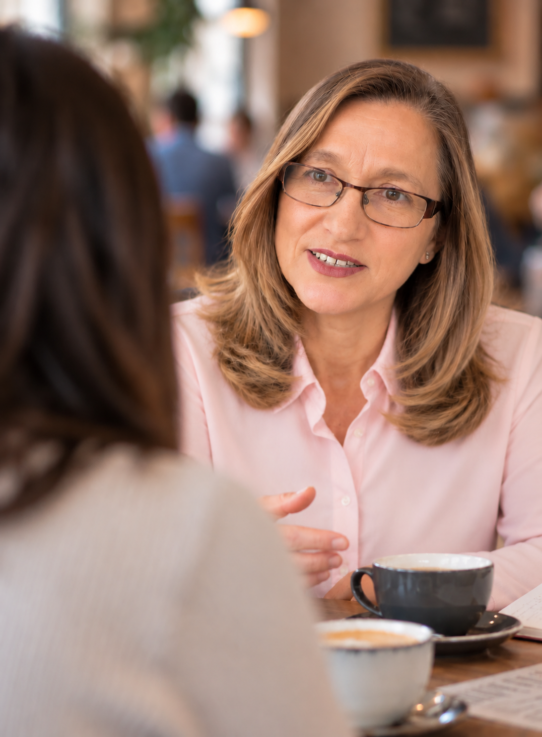 Warm Cafe Conversation